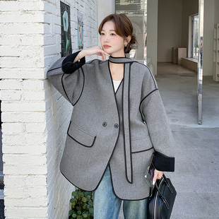 K308 P215 现货50羊毛两面穿双面呢 C57