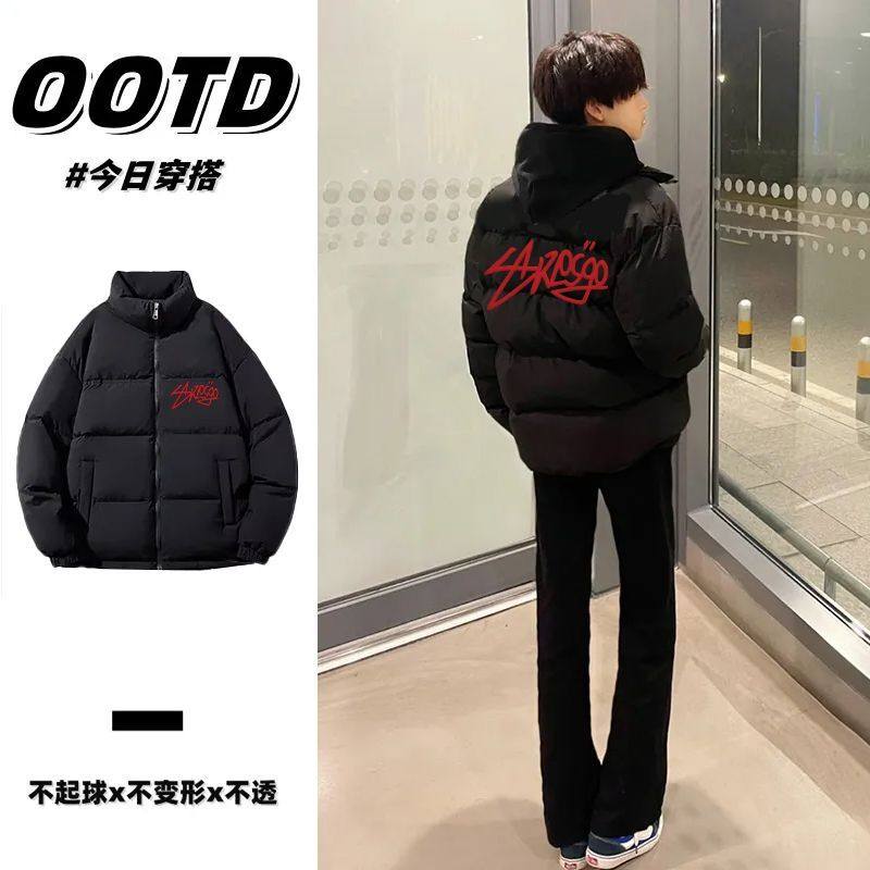 重磅国潮牌秋冬季保暖棉服男女美式百搭加厚棉袄oversize棉衣外套