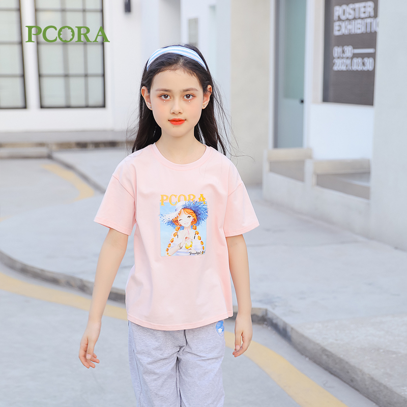 巴柯拉专柜同款女童短袖T恤