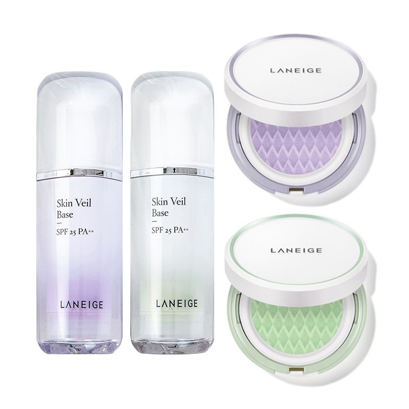 兰芝隔离霜防晒遮瑕三合一气垫雪纱妆上乳绿色遮红血丝小中样10ml