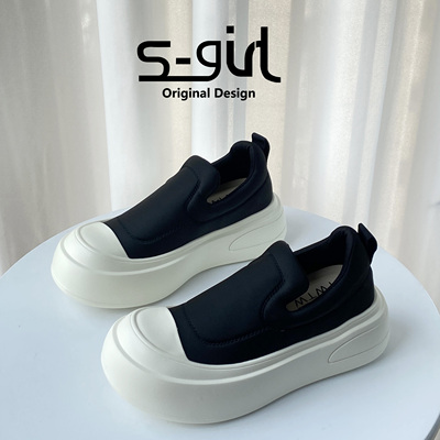 SGIRLTWTW厚底懒人乐福鞋女