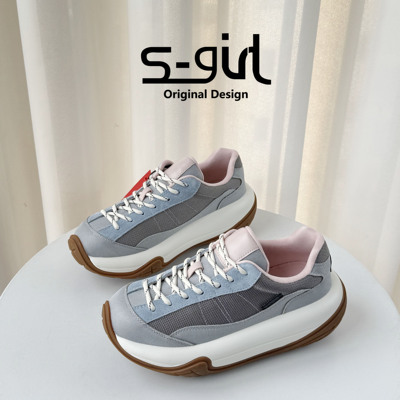 SGIRLTWTW透气拼色松糕老爹鞋女