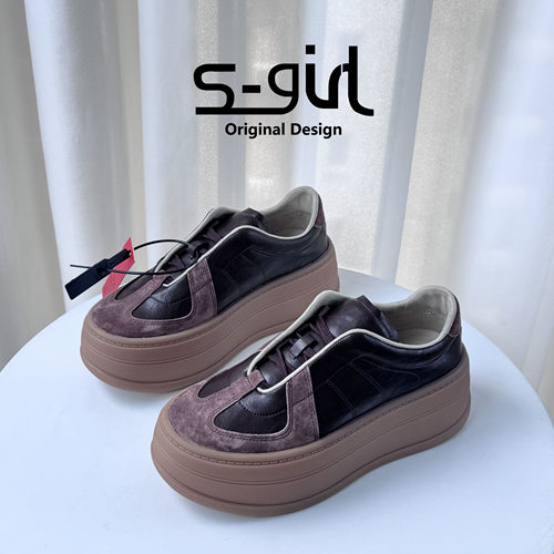 SGIRLTWTW韩版厚底系带单鞋