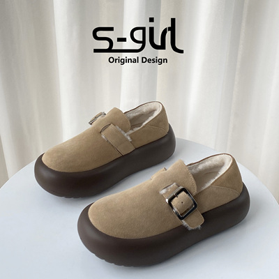 SGIRLTWTW厚底加绒勃肯鞋女