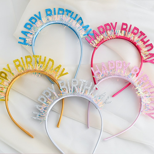 Happybithday闪片发箍儿童成人