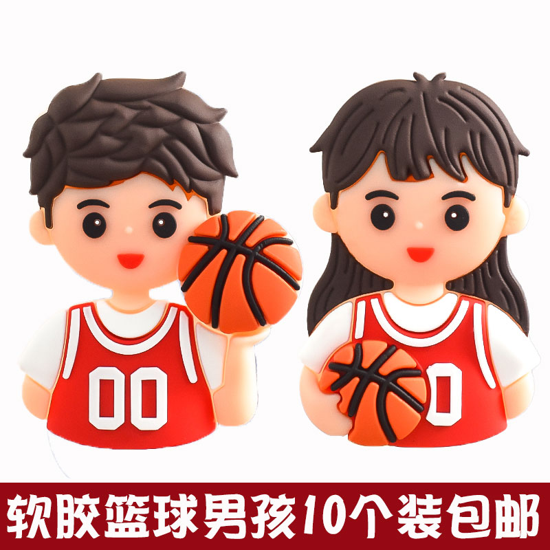 网红软胶加油少年蛋糕装饰摆件