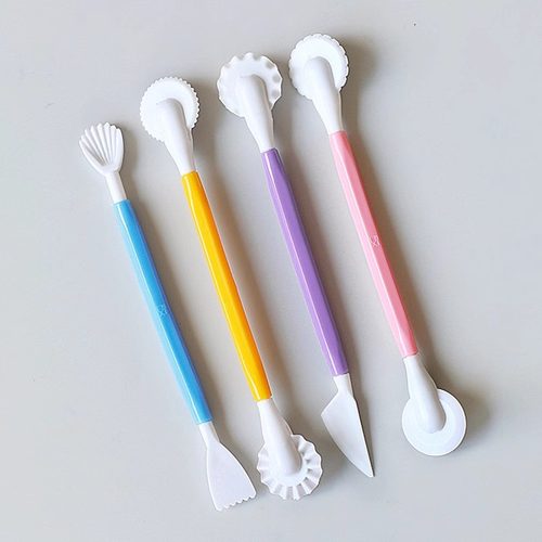翻糖工具排气针滚轮压花模具滚刀塑料雕花笔套装蛋糕雕刻刀雕刻组