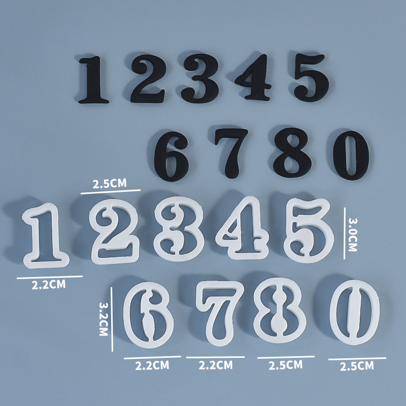 卡通数字英文字母切模 周岁生日翻糖蛋糕烘焙装饰模具