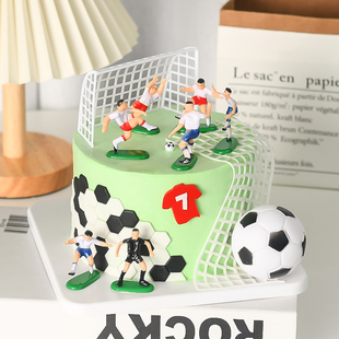 世界杯足球队生日蛋糕场景装饰足球小子烘焙蛋糕摆件甜品台装饰