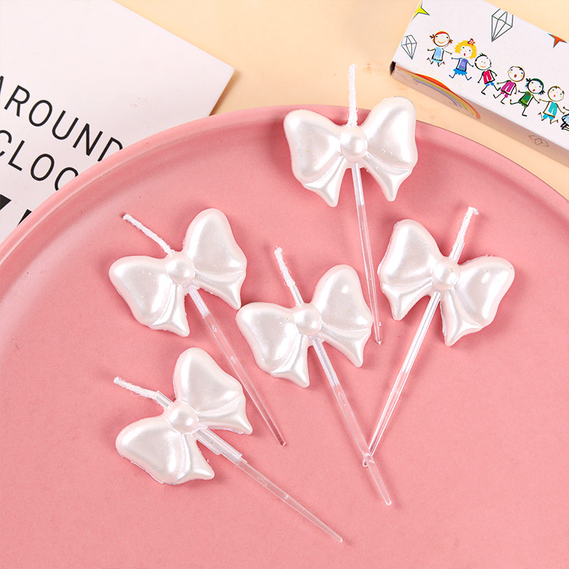 蝴蝶结生日蜡烛蛋糕装饰插件女神小仙女生日派对珠光白蝴蝶结蜡烛,节庆用品/礼品,蜡烛,淘宝优惠券,粉丝福利购,淘宝优惠卷