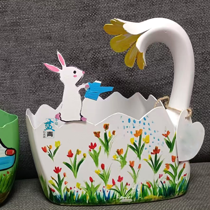 变废为宝洗衣液做花盆手工绘画幼儿园diy环创主题盆栽绿色植物