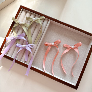 女童蝴蝶结飘带爱心发夹不伤发婴儿夹子头饰宝宝公主发卡儿童发饰