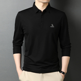 秋装男士长袖新款T恤翻领潮流POLO衫印花上衣服男QLM55165-P80，男装T恤，电商B212（原钱塘6029）