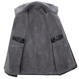精品皮衣男外套加绒加厚冬装男士休闲翻领爸爸皮夹克PY8801-P205，男装皮衣，电商B212（原钱塘6029）