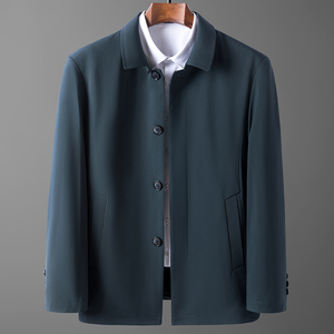 爸爸夹克男外套薄款上衣服春季新款中年男士休闲男装21J9901-P135图片