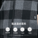 羊毛夹克男脱卸毛领秋冬男士休闲双面呢上衣毛呢子外套L2151-P330，男装夹克，电商B212（原钱塘6029）