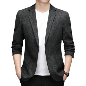秋季西服男装外套纯色休闲单件上衣潮流西服中年男ZELD3301-P160图片