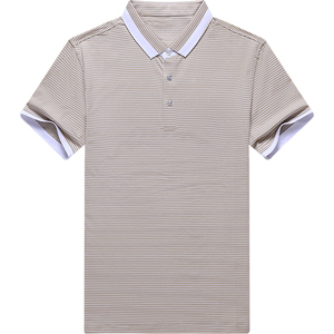 短袖T恤男翻领polo衫男士潮流条纹休闲体恤上衣夏AJY2159-P70图片