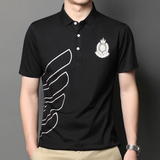 男士印花短袖T恤薄款上衣夏季时尚百搭翻领体恤衫AJY28051-P55，男装T恤，电商B212（原钱塘6029）