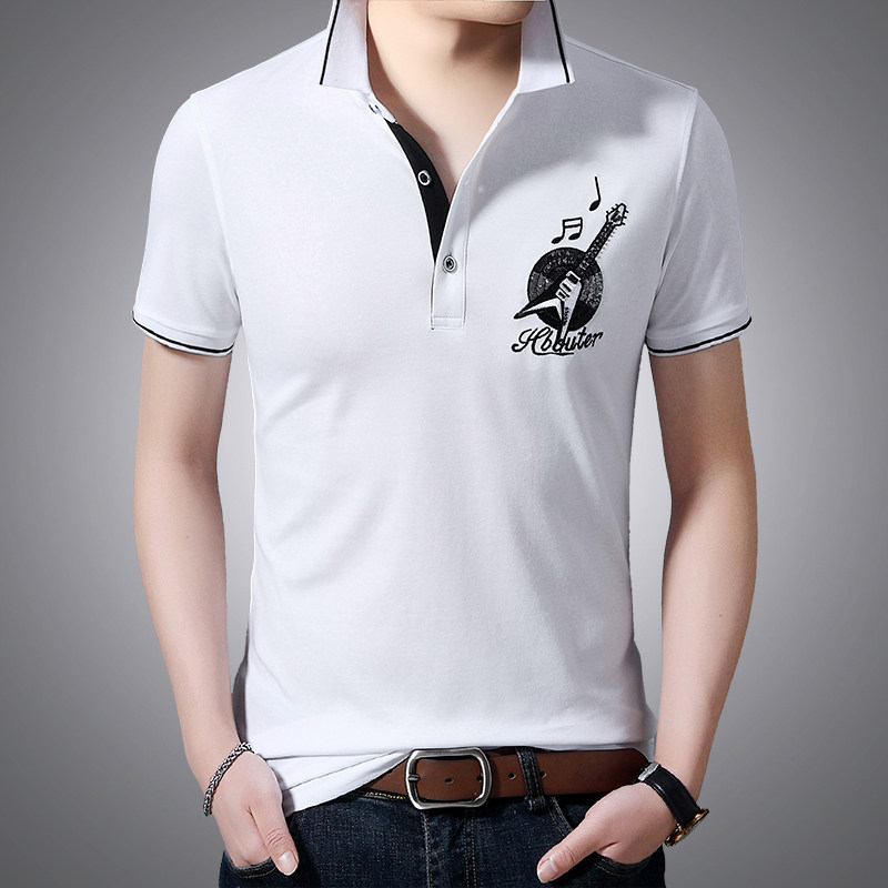 刺绣短袖t恤男夏季新款中年商务休闲翻领半袖polo衫AJY2132-P60,男装T恤,电商B212（原钱塘6029）
