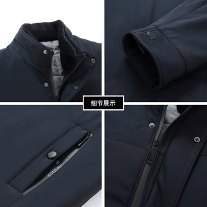 爸爸冬装外套男棉衣冬季新款中老年人男装立领保暖棉服Z2058-P160图片