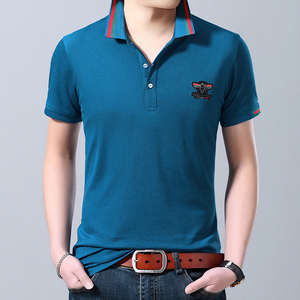 短袖T恤中青年商务休闲刺绣夏季翻领Polo衫男纯棉体恤AJY2153-P60图片