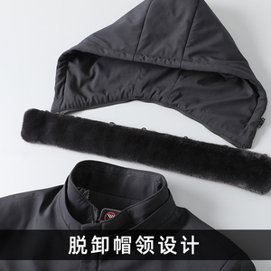 脱卸帽子可脱内胆棉衣男加厚保暖男士爸爸冬装外套棉服Z2018图片