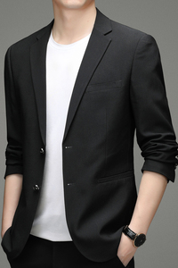 中年男装商务休闲西服纯色单西外套男上衣修身外套ZELD3305-P160图片