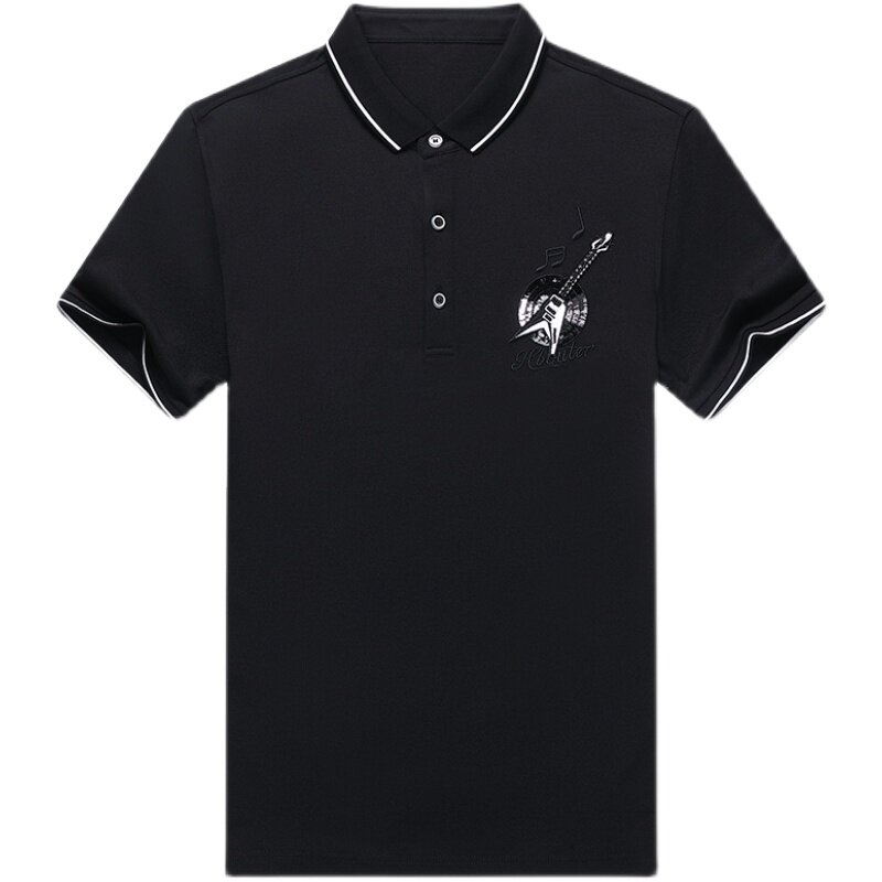 刺绣短袖t恤男夏季新款中年商务休闲翻领半袖polo衫AJY2132-P60,男装T恤,电商B212（原钱塘6029）