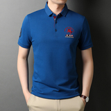纯棉短袖T恤男英伦风POLO衫夏季青年男士休闲刺绣体恤潮D2136-P65，男装T恤，电商B212（原钱塘6029）