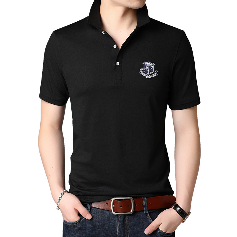 商务休闲短袖T恤男免烫半袖POLO衫夏季男士百搭休闲体恤D789-P60,男装T恤,电商B212（原钱塘6029）