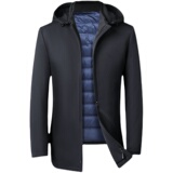 2021冬季90白鸭绒潮牌连帽羽绒服中年男士百搭棉服外套S2188-P200，男装羽绒服，电商B212（原钱塘6029）