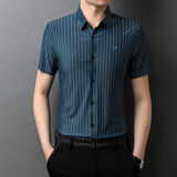 时尚条纹短袖衬衫男上衣夏季男士商务休闲潮流半袖衬衣D5120-P85，男装衬衫，电商B212（原钱塘6029）