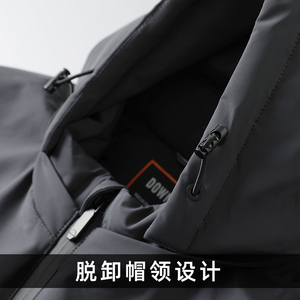 精品羽绒服男连帽冬季中年男士90白鹅绒爸爸冬装外套S2052-P380图片