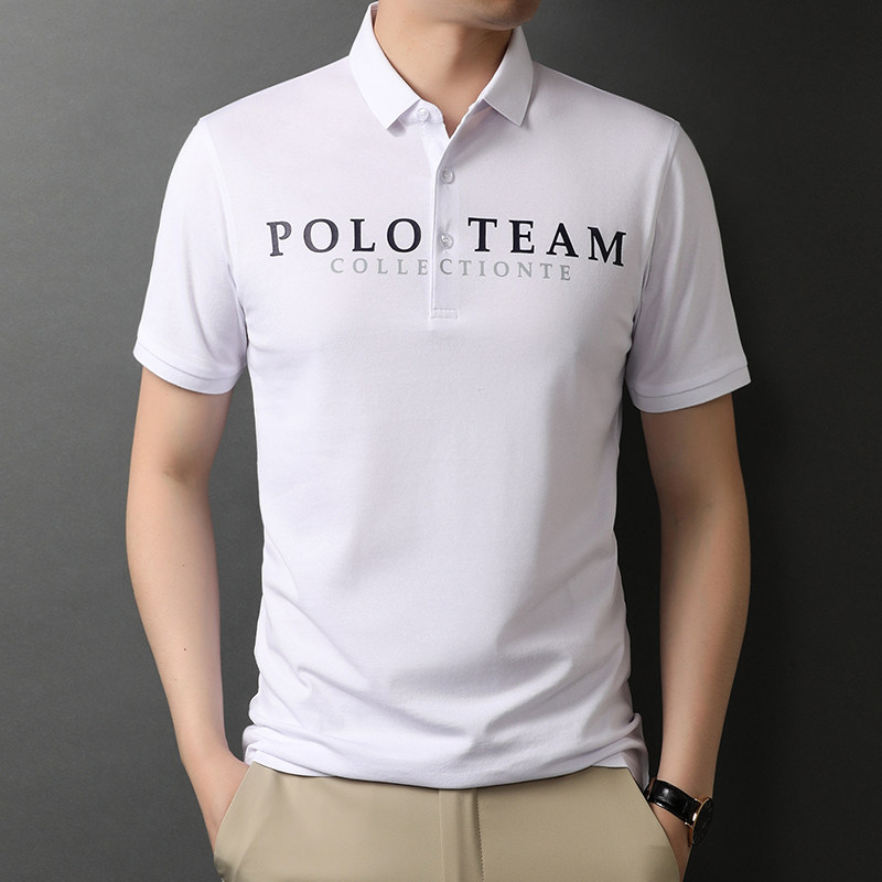 夏季新款短袖T恤男薄款上衣中年男士百搭印花半袖POLO衫D818-P60,男装T恤,电商B212（原钱塘6029）