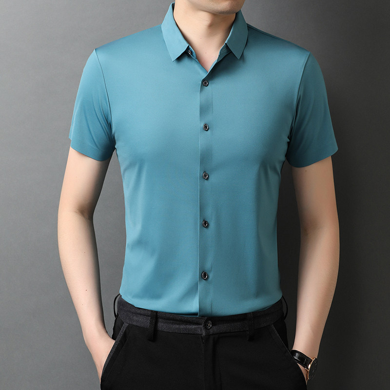 2021短袖衬衫男秋装新款潮流百搭短袖寸衫休闲QLM88254-P80,男装衬衫,电商B212（原钱塘6029）
