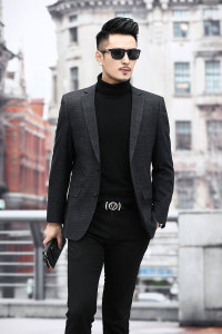 2021秋季西服男纯色百搭商务休闲便西西装外套KCN2023-1-P170图片