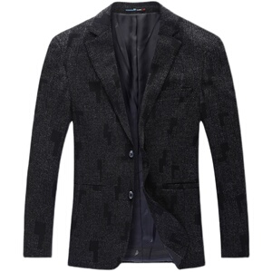 2021秋季新款男装西服纯色印花西服男便服单西KCN207559-1-P175图片