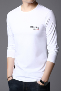 长袖印花T恤中年男秋季潮流休闲圆领体恤上衣打底衫GR5505-P50图片