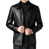 冬季皮衣外套男秋装加厚中年男士修身仿皮夹克爸爸装P2102-P185，男装皮衣，电商B212（原钱塘6029）