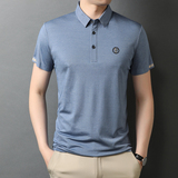 纯棉短袖男夏季潮流T恤百搭休闲男士商务刺绣POLO衫QLM88126-P75，男装T恤，电商B212（原钱塘6029）