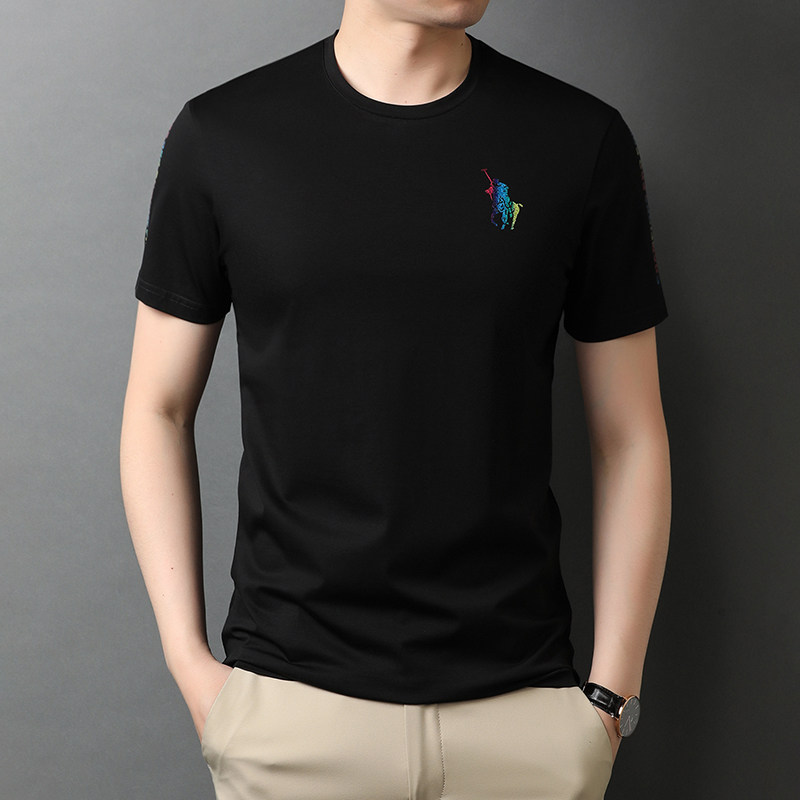 2021秋装新款字母印花男士翻领短袖T恤男POLO衫男QLM88207-P70,男装T恤,电商B212（原钱塘6029）