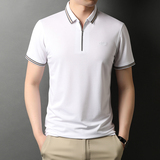 夏季男士拼色创意刺绣个性时尚休闲翻领短袖POLO衫QLM88181-P75，男装T恤，电商B212（原钱塘6029）