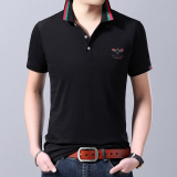 短袖T恤中青年商务休闲刺绣夏季翻领Polo衫男纯棉体恤AJY2153-P60，男装T恤，电商B212（原钱塘6029）