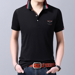 短袖T恤中青年商务休闲刺绣夏季翻领Polo衫男纯棉体恤AJY2153-P60图片