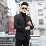 新款中青年男士修身西装商务休闲西服外套秋装KCN20712-1-P170，男装西服，电商B212（原钱塘6029）