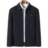 秋季中年男士夹克薄款上衣商务休闲牛奶丝爸爸装外套M2132-P160，男装夹克，电商B212（原钱塘6029）