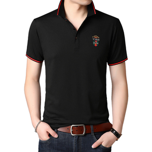 精品时尚短袖T恤男翻领POLO衫夏季青年男士休闲棉体恤衫D6802-37图片