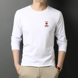 2021新款长袖T恤男长袖印花圆领体恤中青年男士打底衫GR5511-P50图片