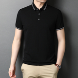 2021春夏新款短袖T恤男翻领半袖纯色宽松潮流纯棉QLM9977-P70，男装T恤，电商B212（原钱塘6029）